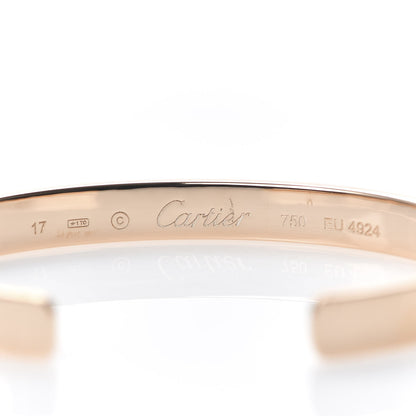 Cartier 18K Pink Gold LOVE Cuff Bracelet 17 4 of 6