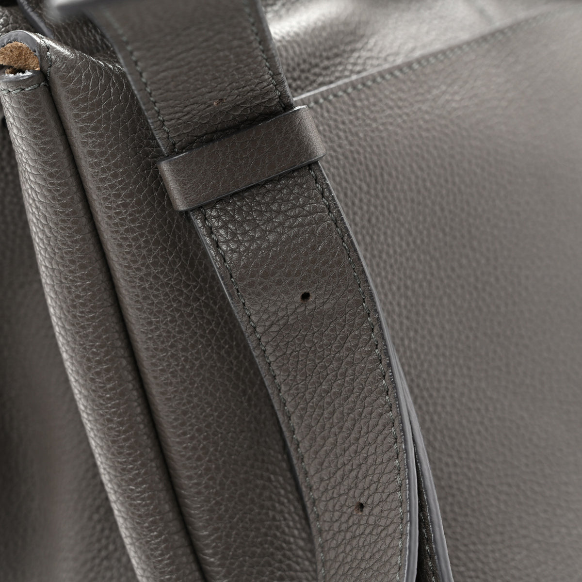 Calfskin Small Mail Bag Ash Grey
