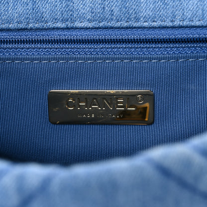 Chanel Denim Quilted Medium Chanel 19 Flap Blue 6 of 10