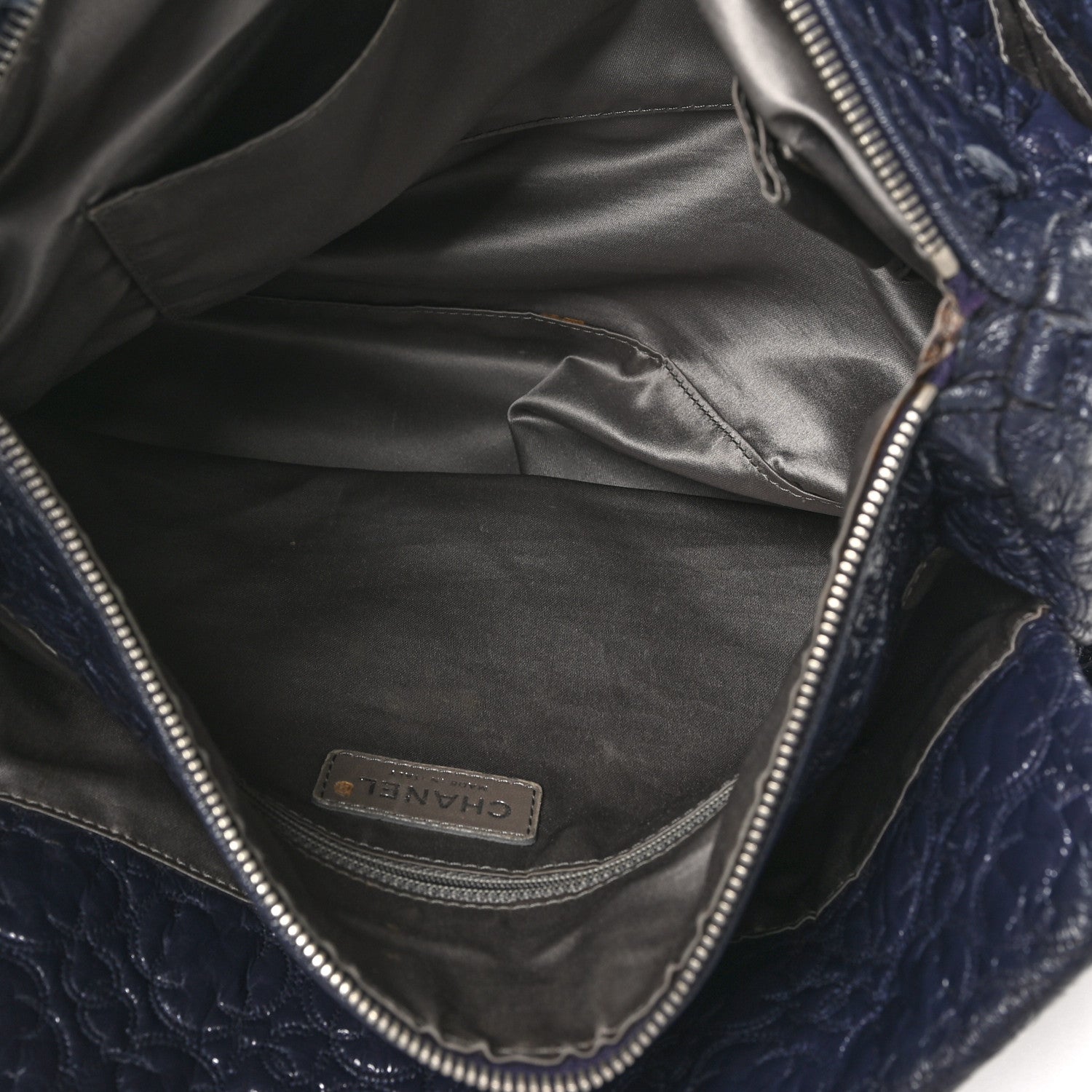 Chanel Vinyl Rock in Moscow Tote Navy 5 of 9