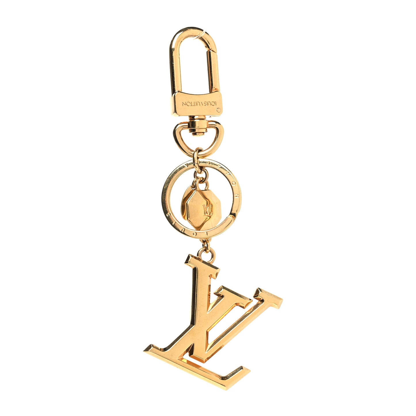LV Facettes Bag Charm Key Holder Gold