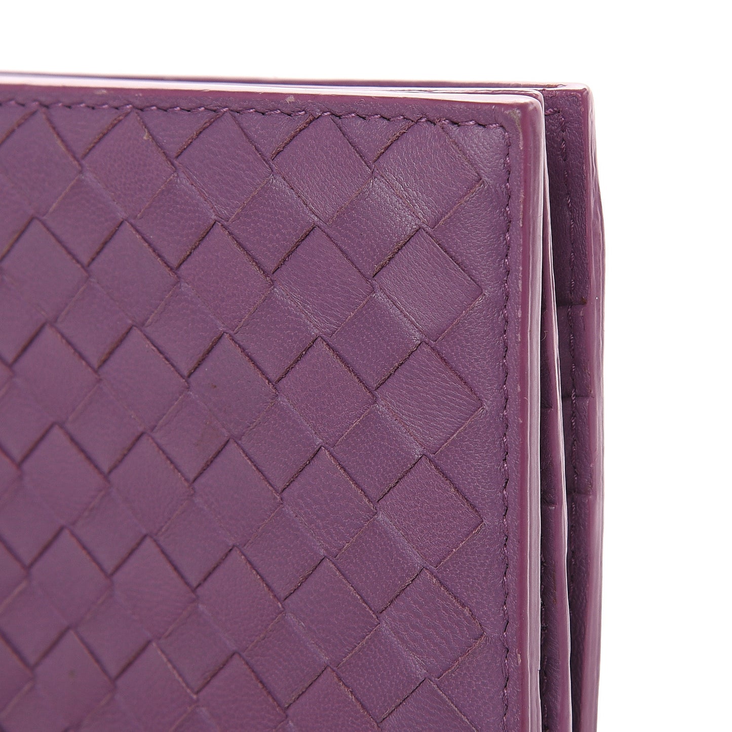 Nappa Intrecciato Flap Wallet Purple