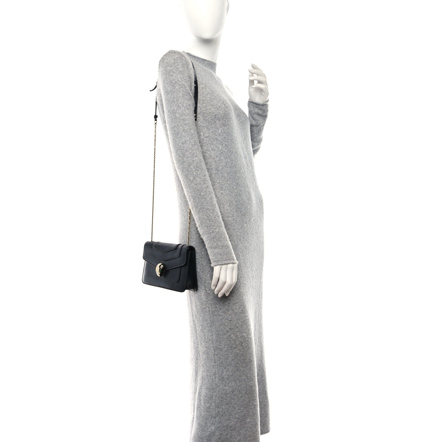 Bulgari Calfskin Serpenti Forever Crossbody Bag Black 2 of 21