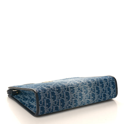 Christian Dior Denim Oblique 30 Montaigne Dea Pouch Blue 4 of 9