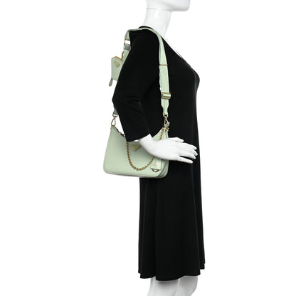 Prada Saffiano Lux Re-Edition 2005 Shoulder Bag Acqua 2 of 10