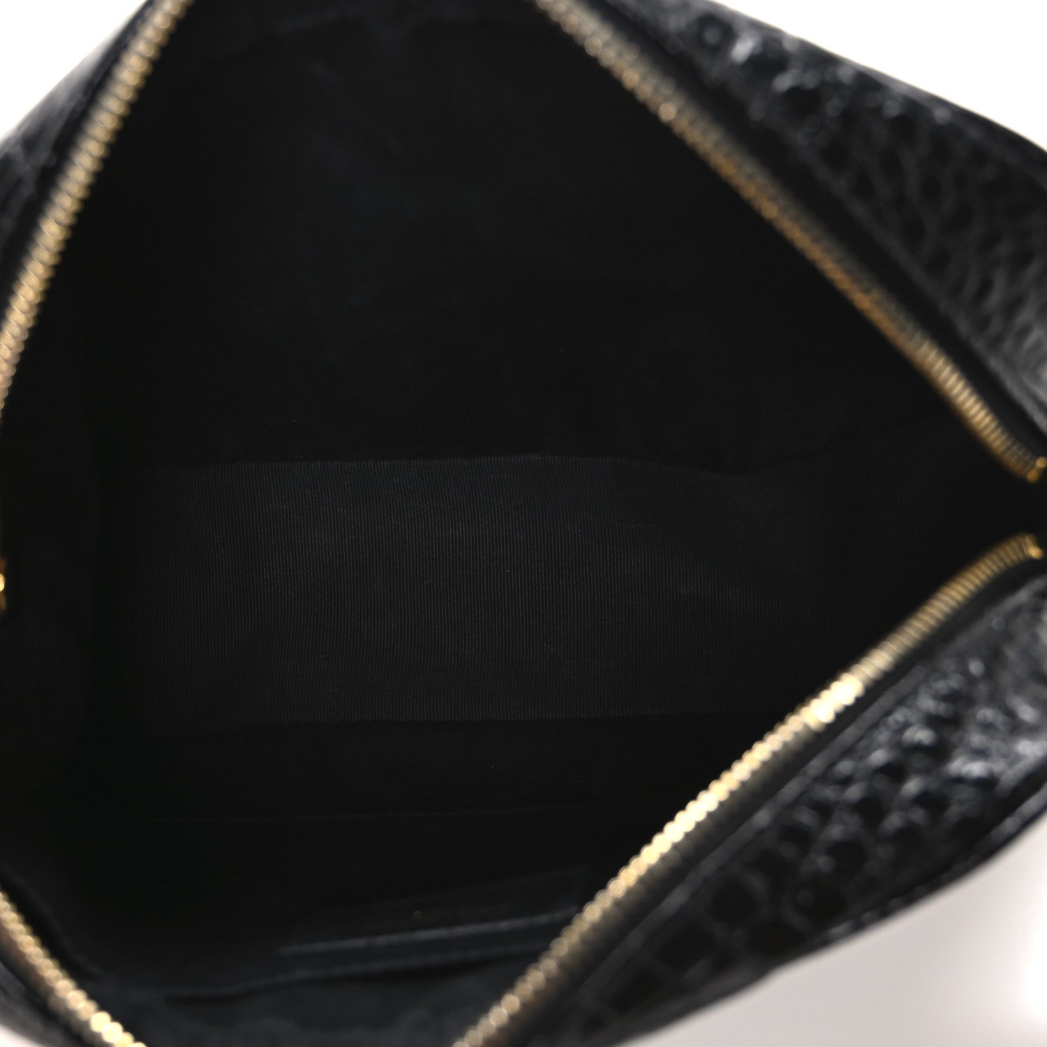 Saint Laurent Patent Calfskin Crocodile Embossed Monogram Lou Camera Bag Black 5 of 12