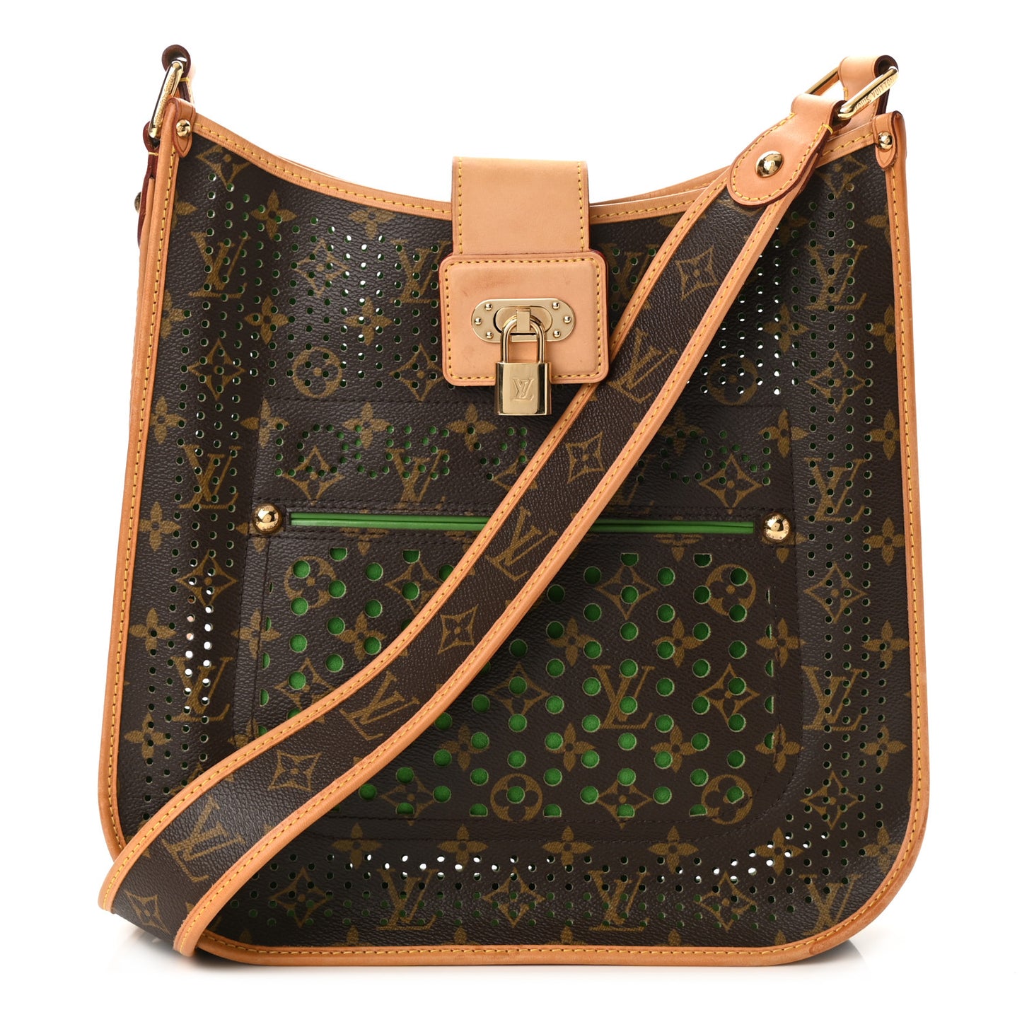 Monogram Perforated Musette Green