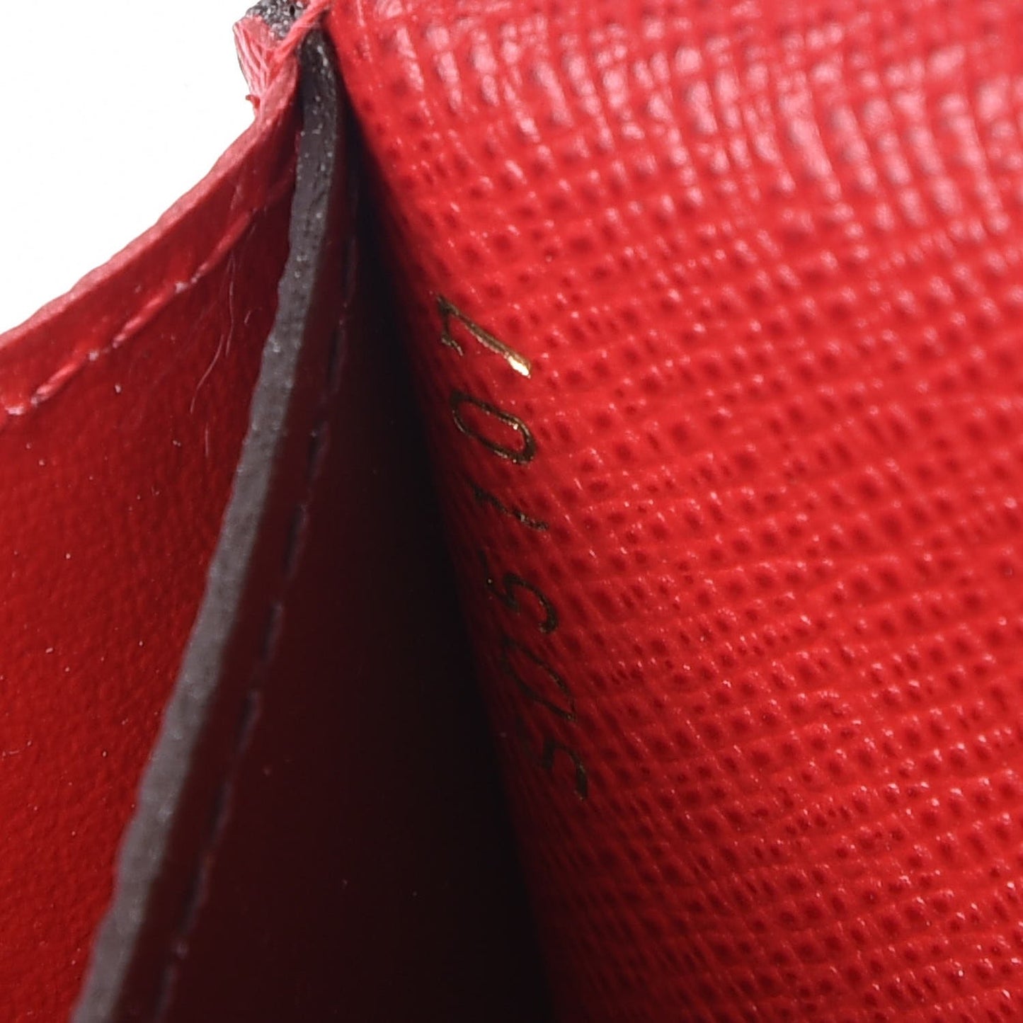 Damier Ebene Emilie Wallet Red