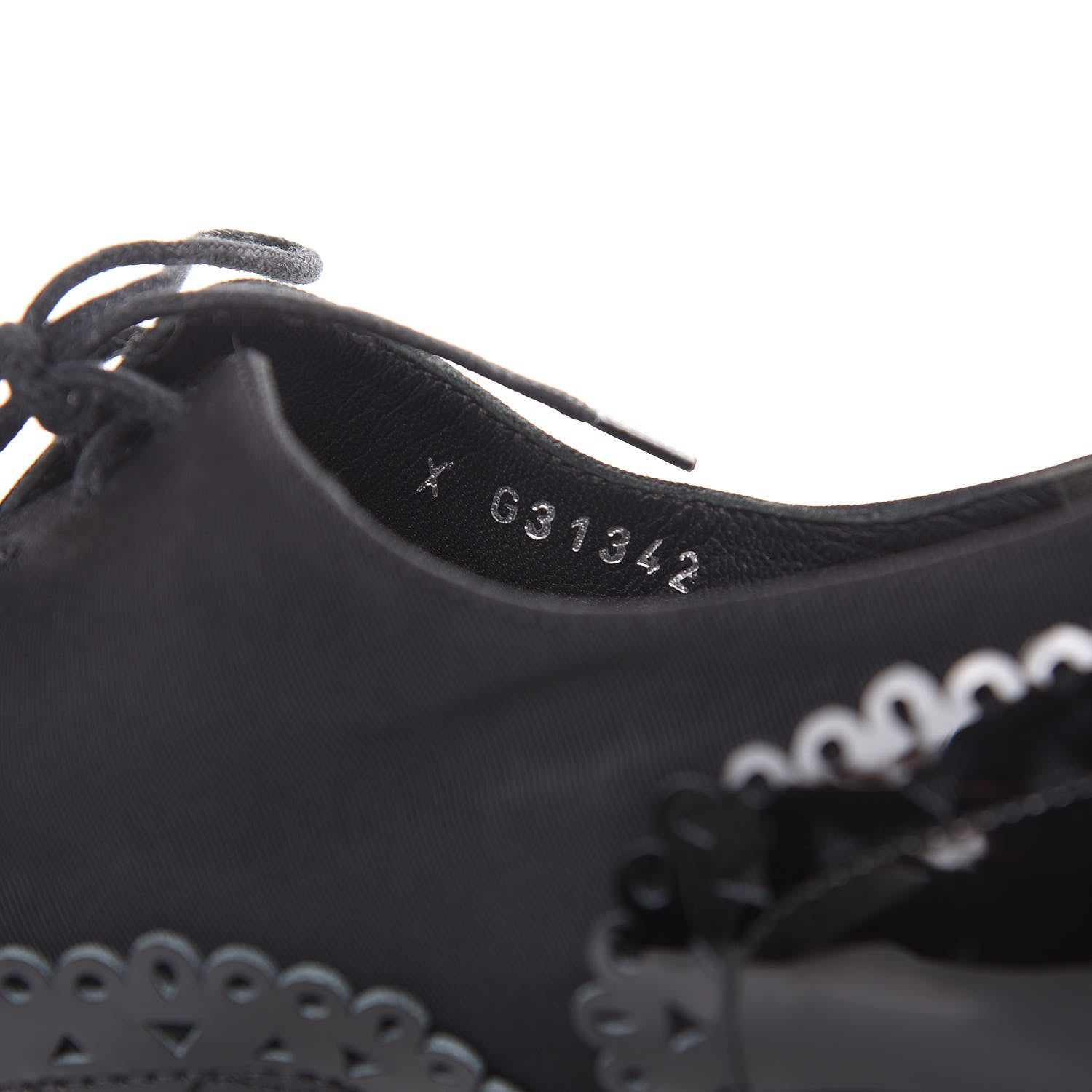Chanel Patent Calfskin Quilted Lace Up Platform Oxford 38.5 Black 7 of 9