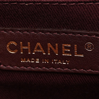 Chanel Iridescent Calfskin Surpique Chevron Flap Burgundy 6 of 13