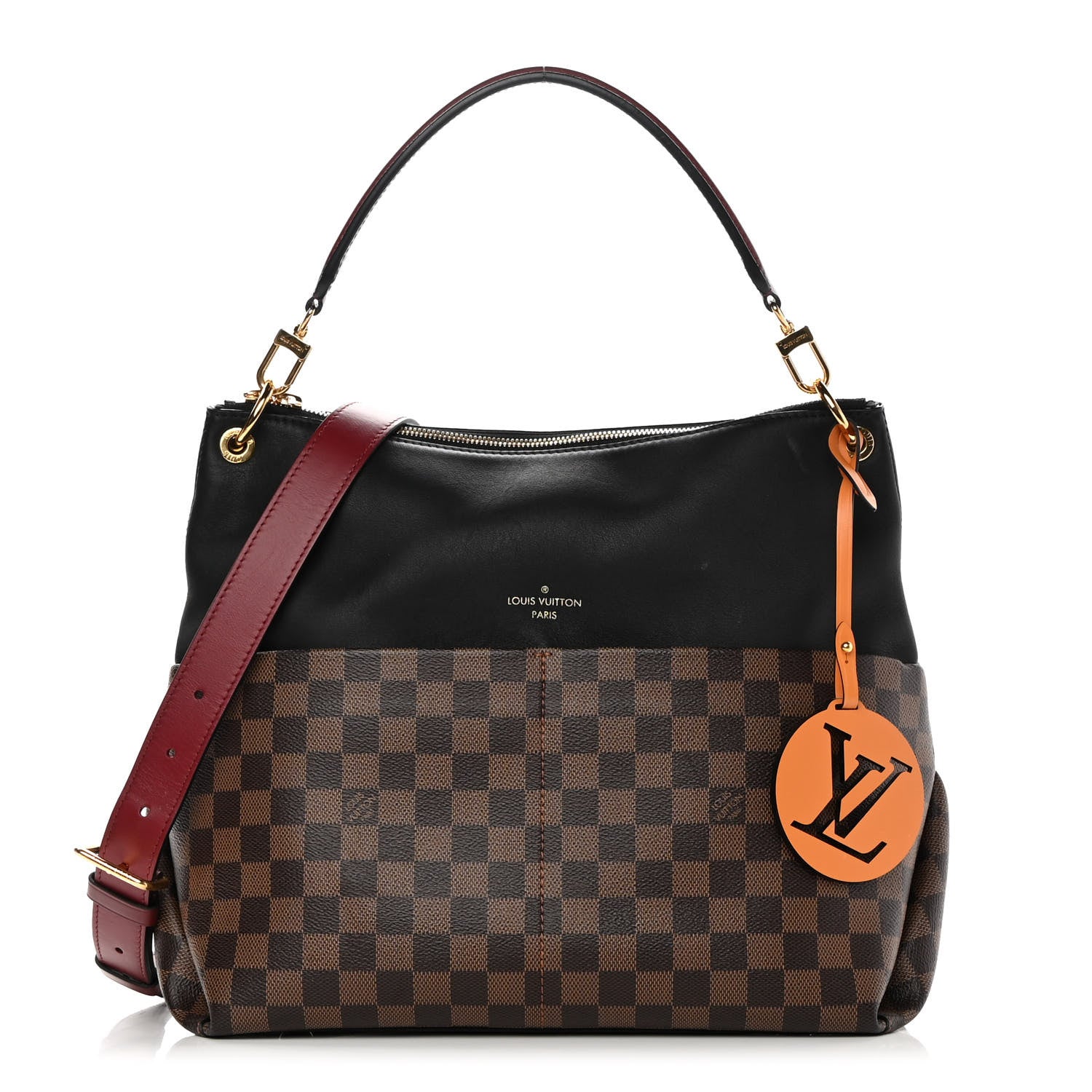 Louis Vuitton Damier Ebene Calfskin Maida Black 1 of 15