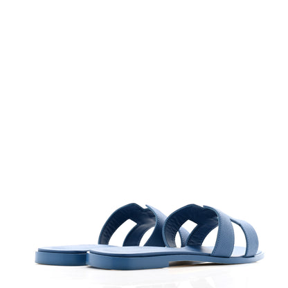 Hermes Epsom Oran Sandals 39 Bleu Bleuet 5 of 11