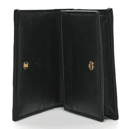 Gucci Calfskin GG Matelasse Card Case Wallet Black 5 of 9