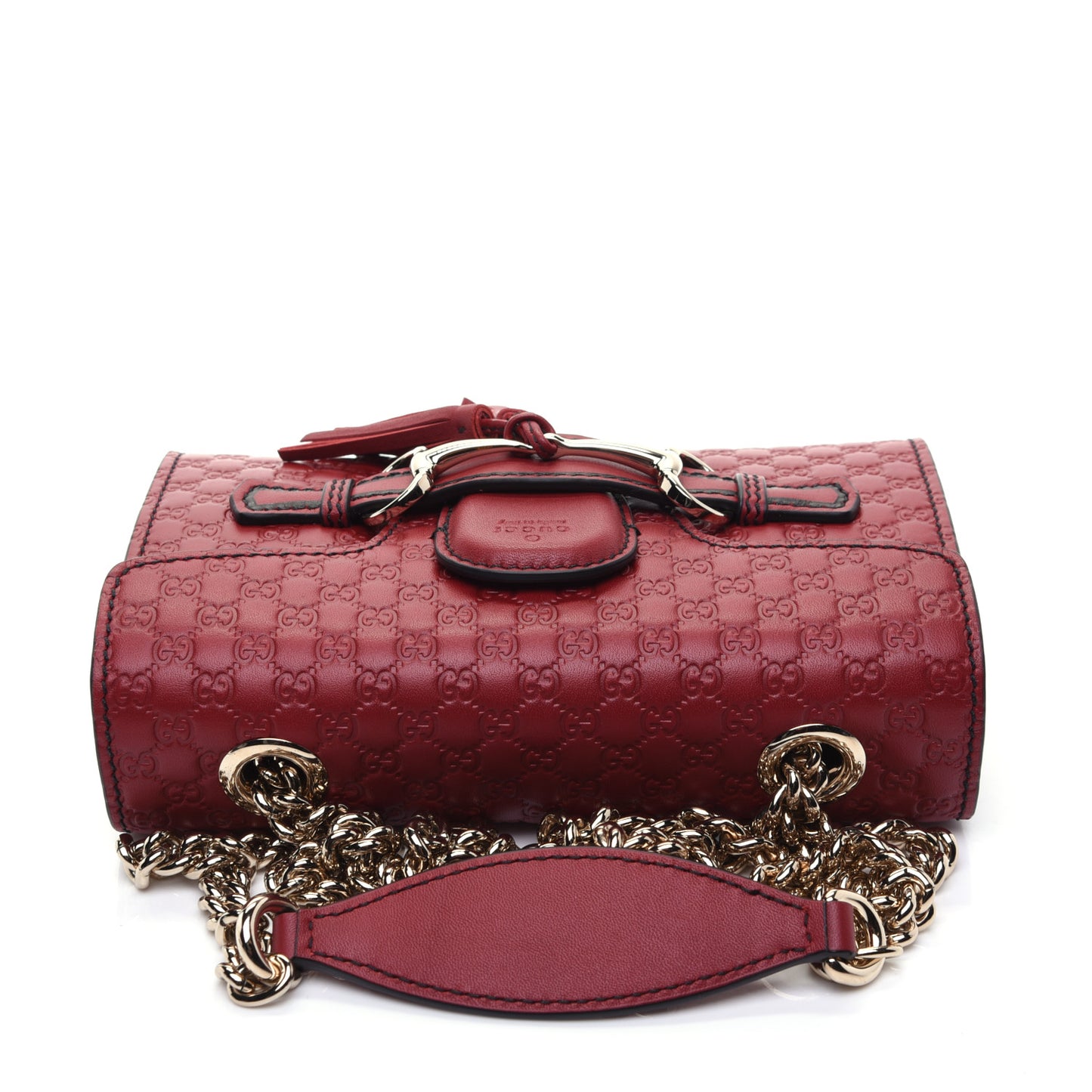 Soft Microguccissima Mini Emily Chain Shoulder Bag Rosso
