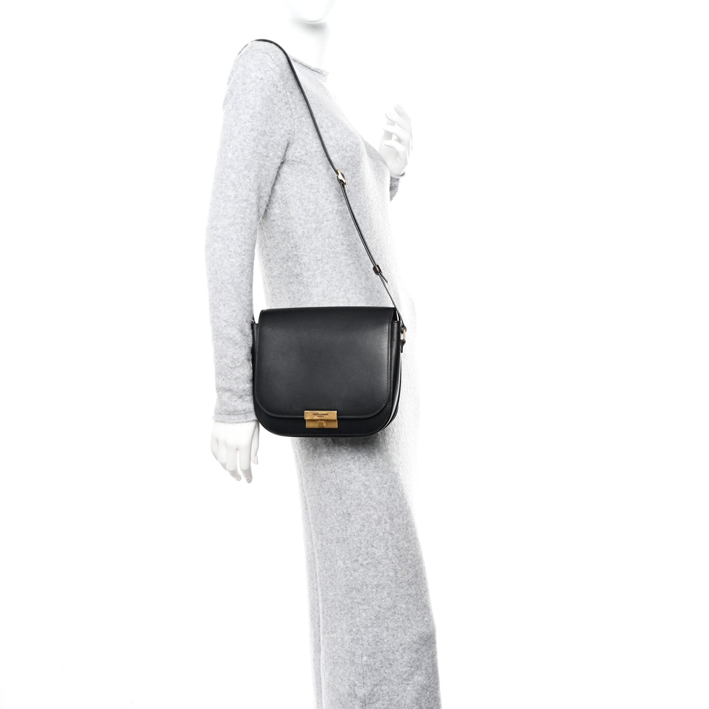 Calfskin Betty Messenger Black