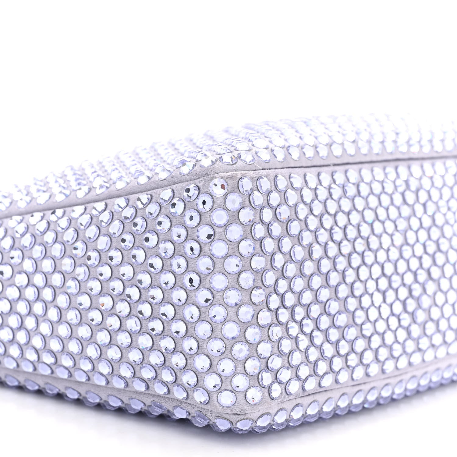 Prada Satin Crystal Mini Re-Edition 2000 Bag Glicine 10 of 11