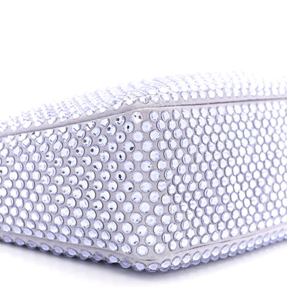 Prada Satin Crystal Mini Re-Edition 2000 Bag Glicine 10 of 11