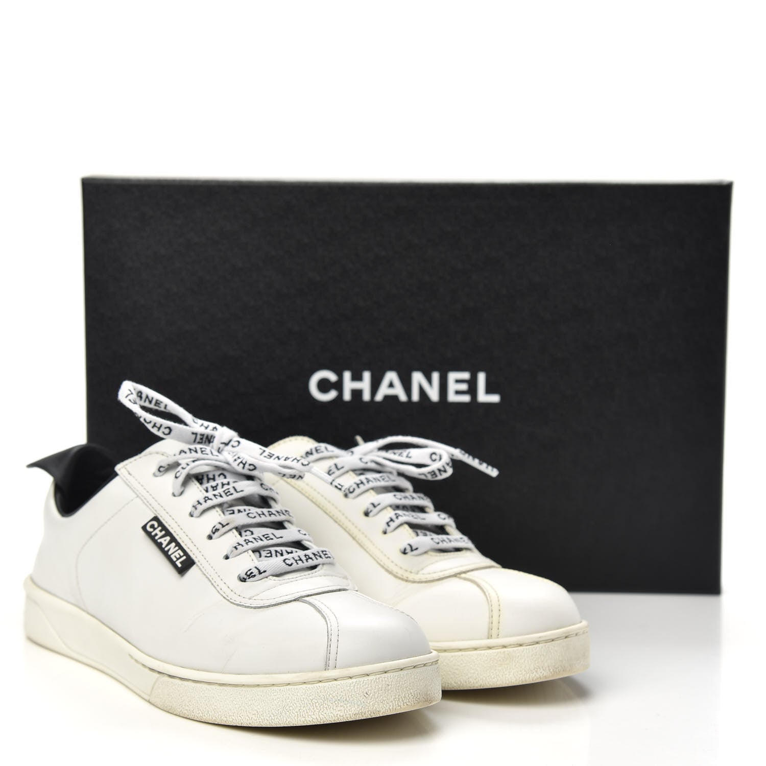 Chanel Calfskin CC Womens Sneakers 38.5 White 22 of 22