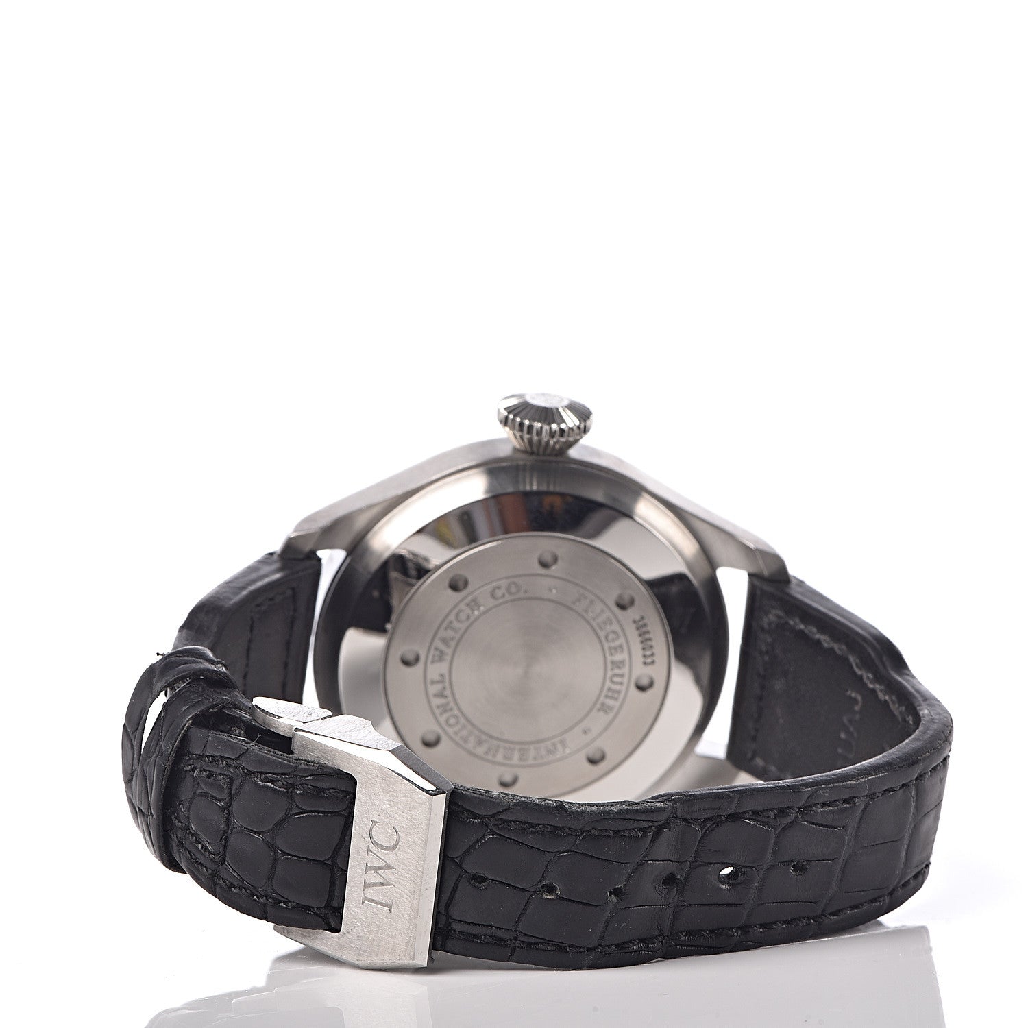 IWC Stainless Steel Alligator 46.2mm Schaffhausen Pilot Automatic Watch Black IW501001 4 of 6