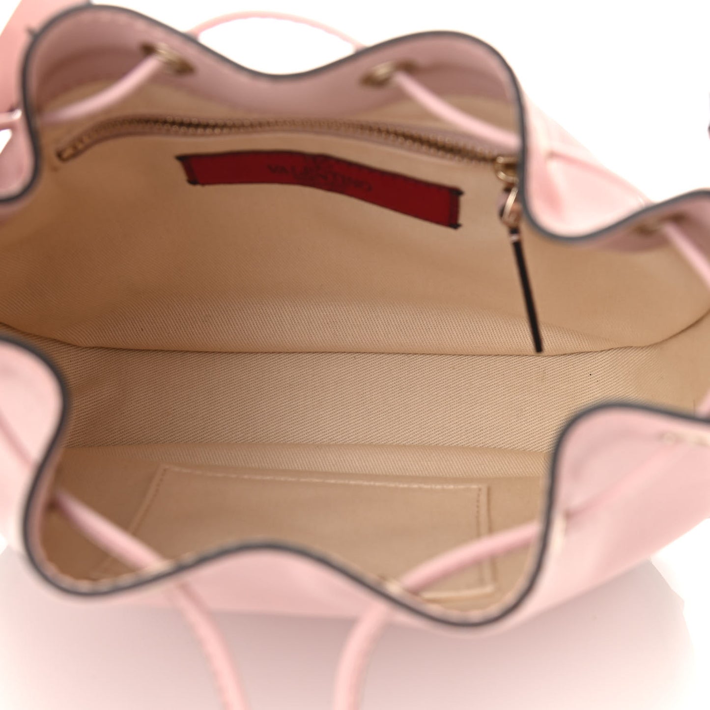 Vitello Rockstud Bucket Bag Water Rose