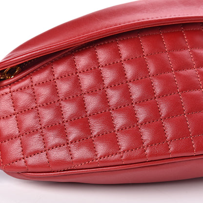 Celine Calfskin Quilted C Charm Belt Bag Red 8 of 9