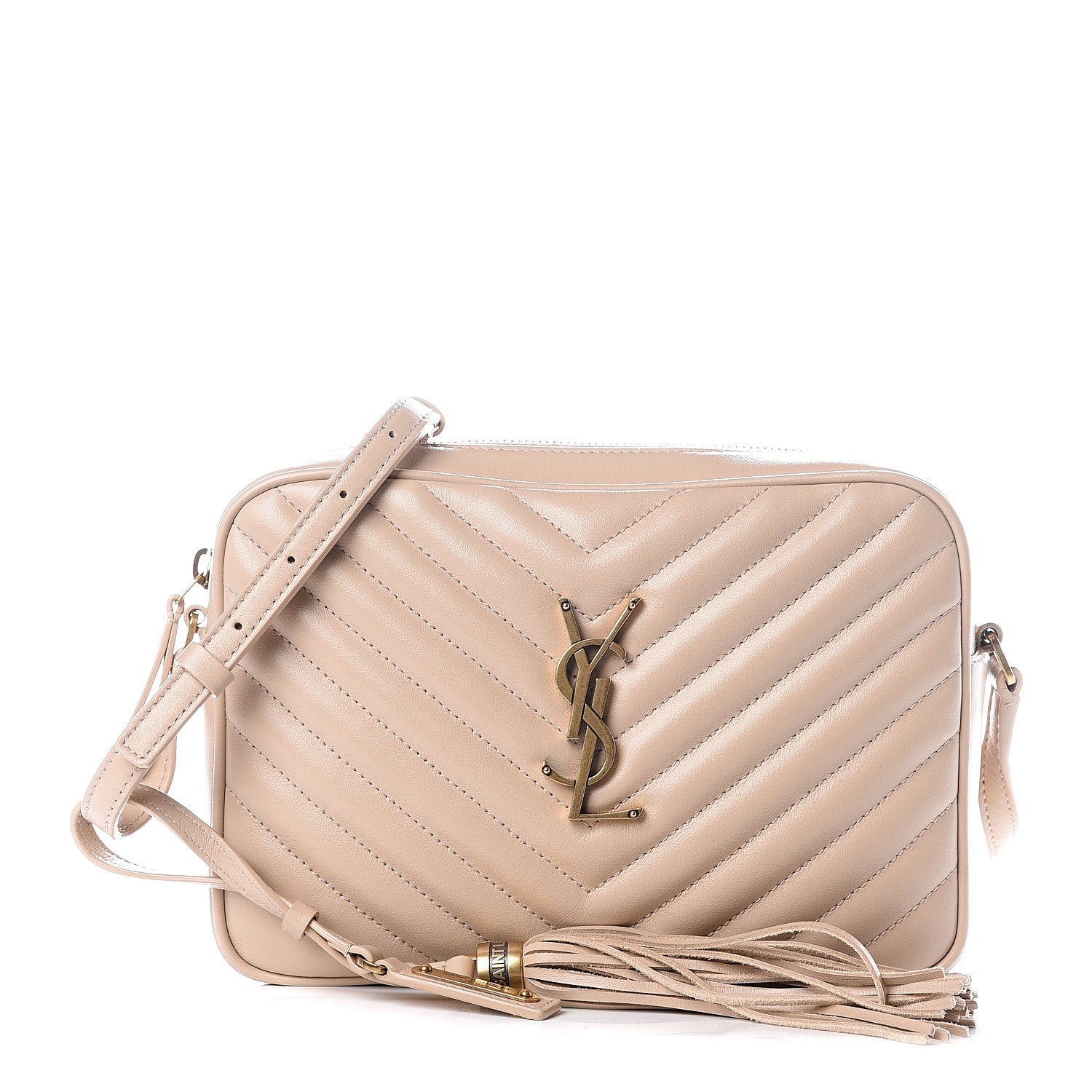 Saint Laurent Calfskin Matelasse Monogram Lou Camera Bag Nude Powder 1 of 11