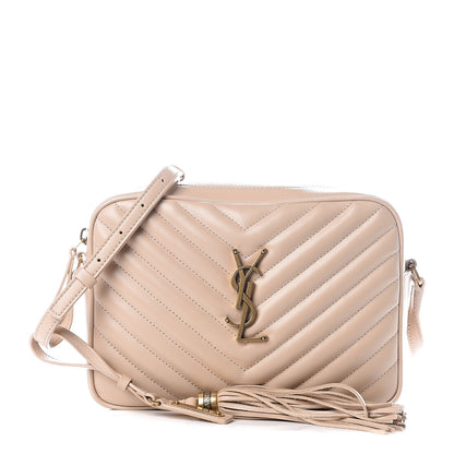 Saint Laurent Calfskin Matelasse Monogram Lou Camera Bag Nude Powder 1 of 11