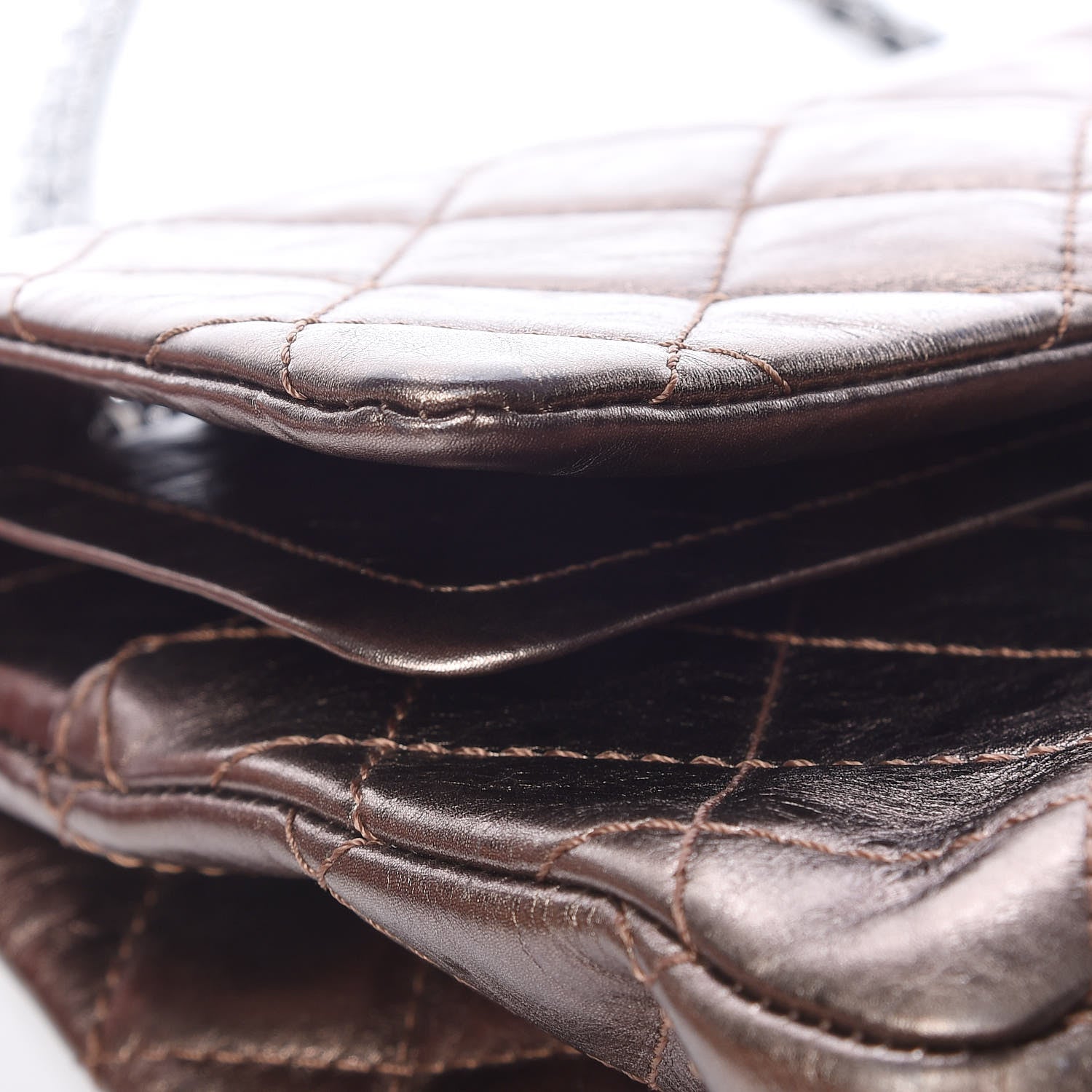 Chanel Metallic Aged Calfskin Quilted 2.55 Reissue 227 Flap Bronze 11 of 23