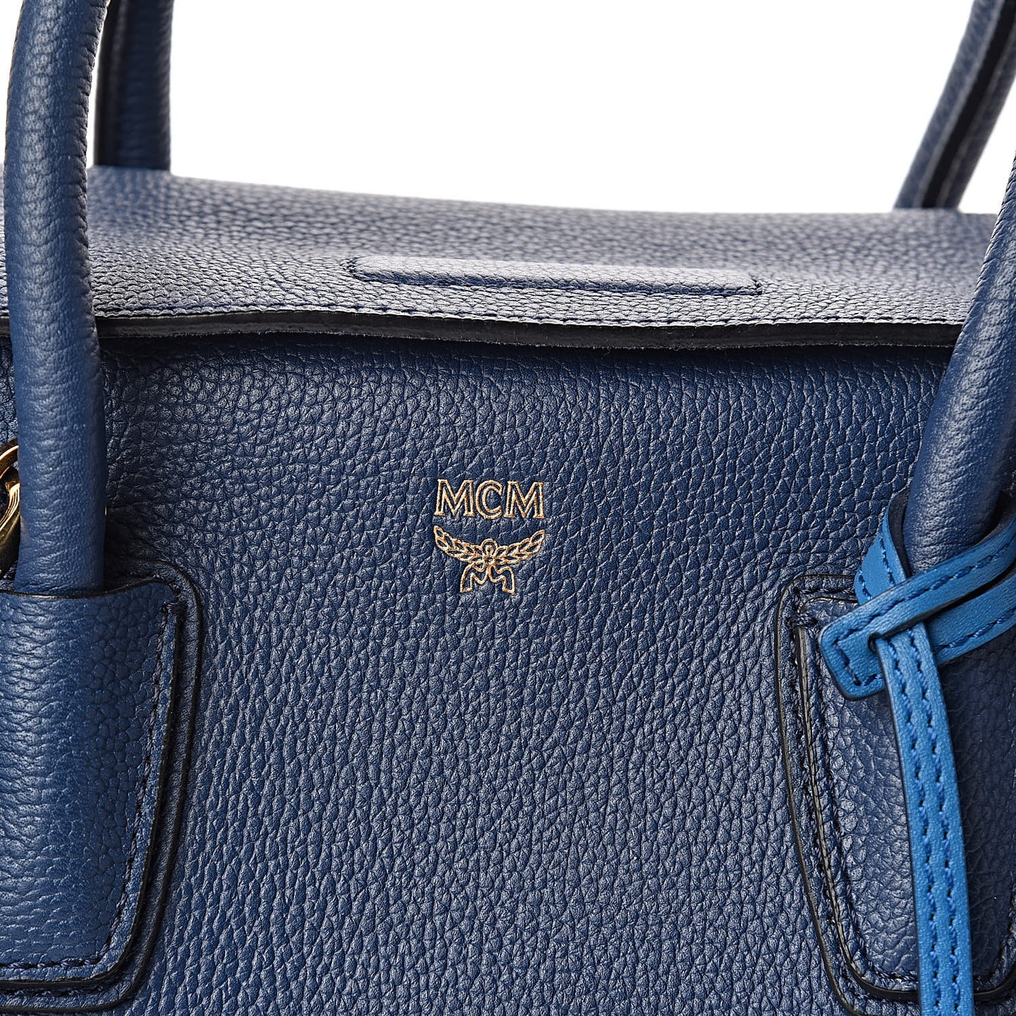 Grained Calfskin Medium Milla Tote Navy