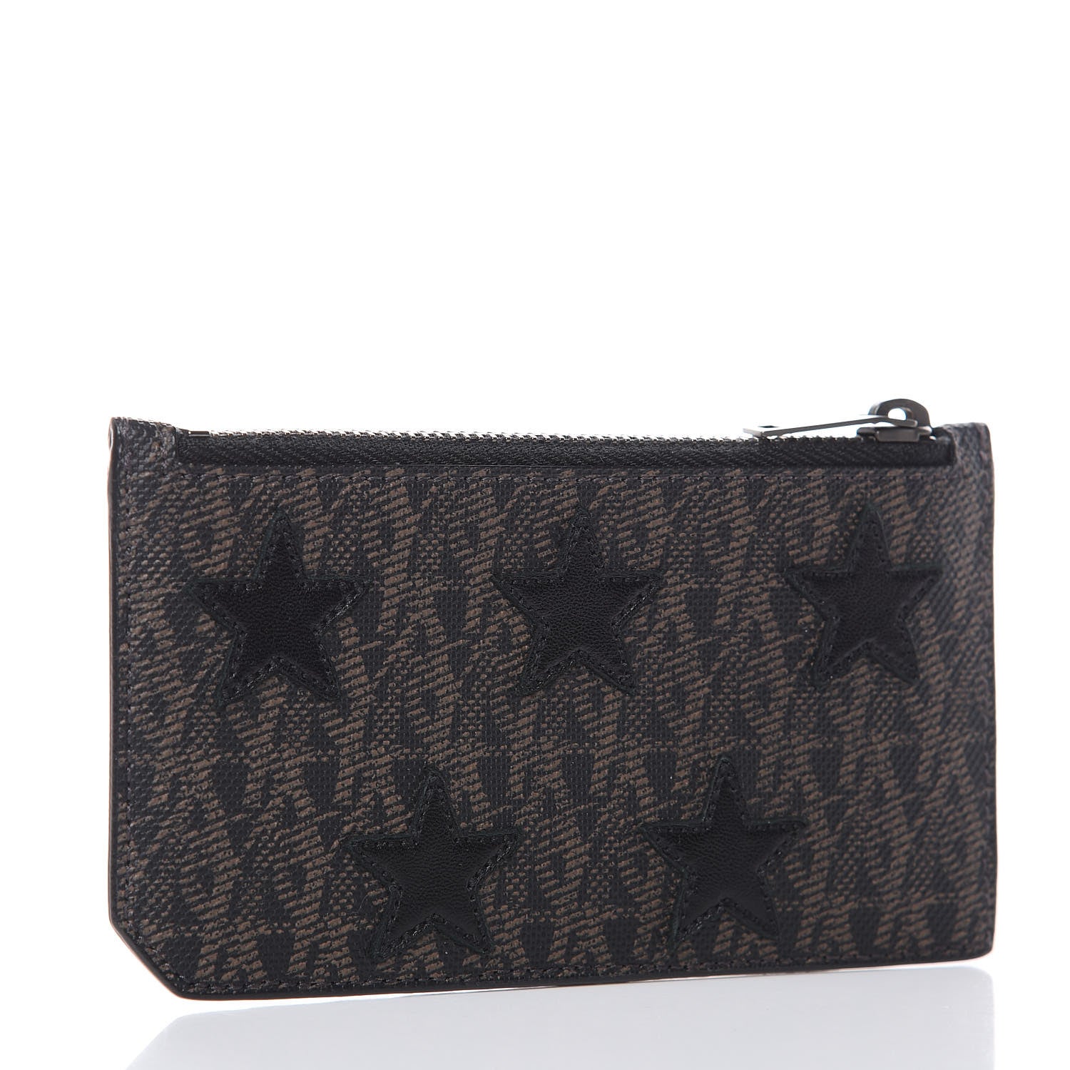 Saint Laurent Classic Toile Monogram Stars 5 Fragments Zip Pouch Card Holder Black 3 of 7