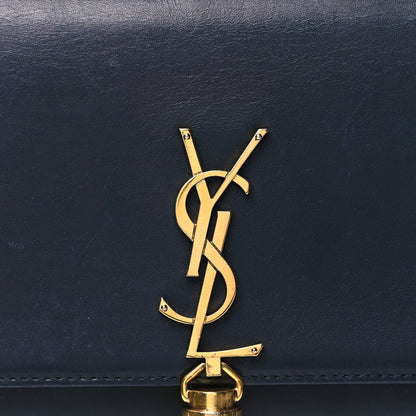 Saint Laurent Smooth Calfskin Classic Monogram Kate Tassel Chain Wallet Marine 7 of 9
