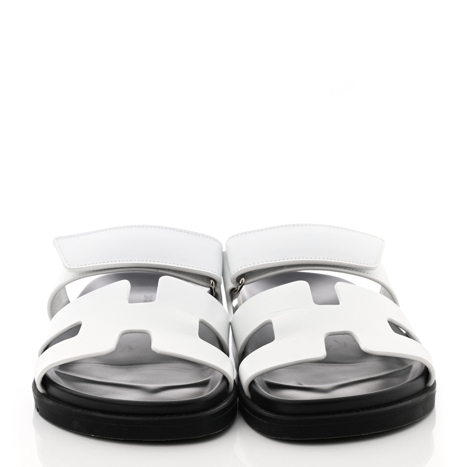 Hermes Calfskin Womens Chypre Sandals 38 White 2 of 9