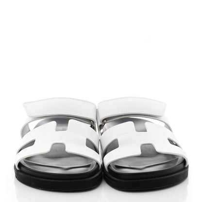 Hermes Calfskin Womens Chypre Sandals 38 White 2 of 9