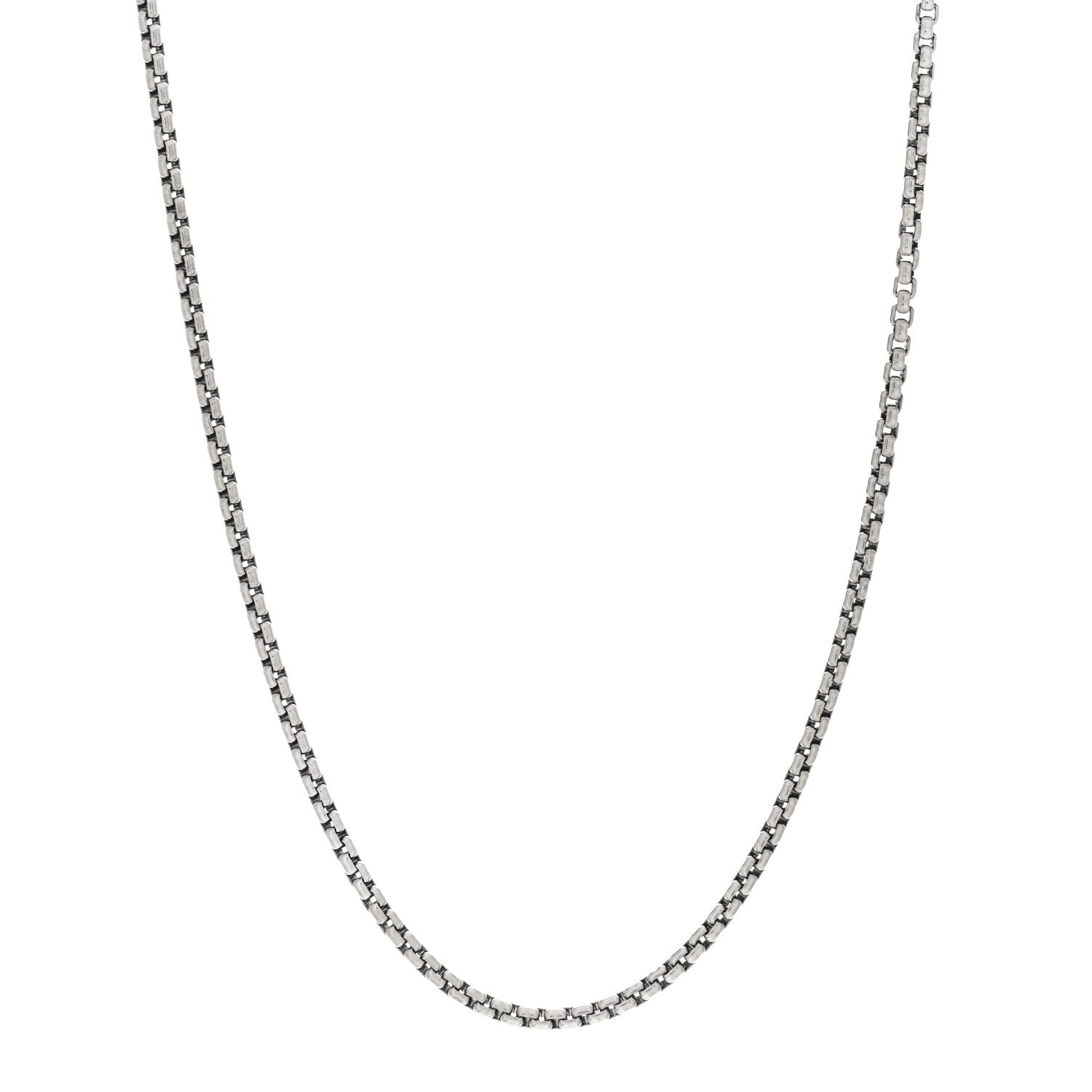 David Yurman Sterling Silver 14K Yellow Gold 2.7mm Small Box Chain Necklace 18" 1 of 4
