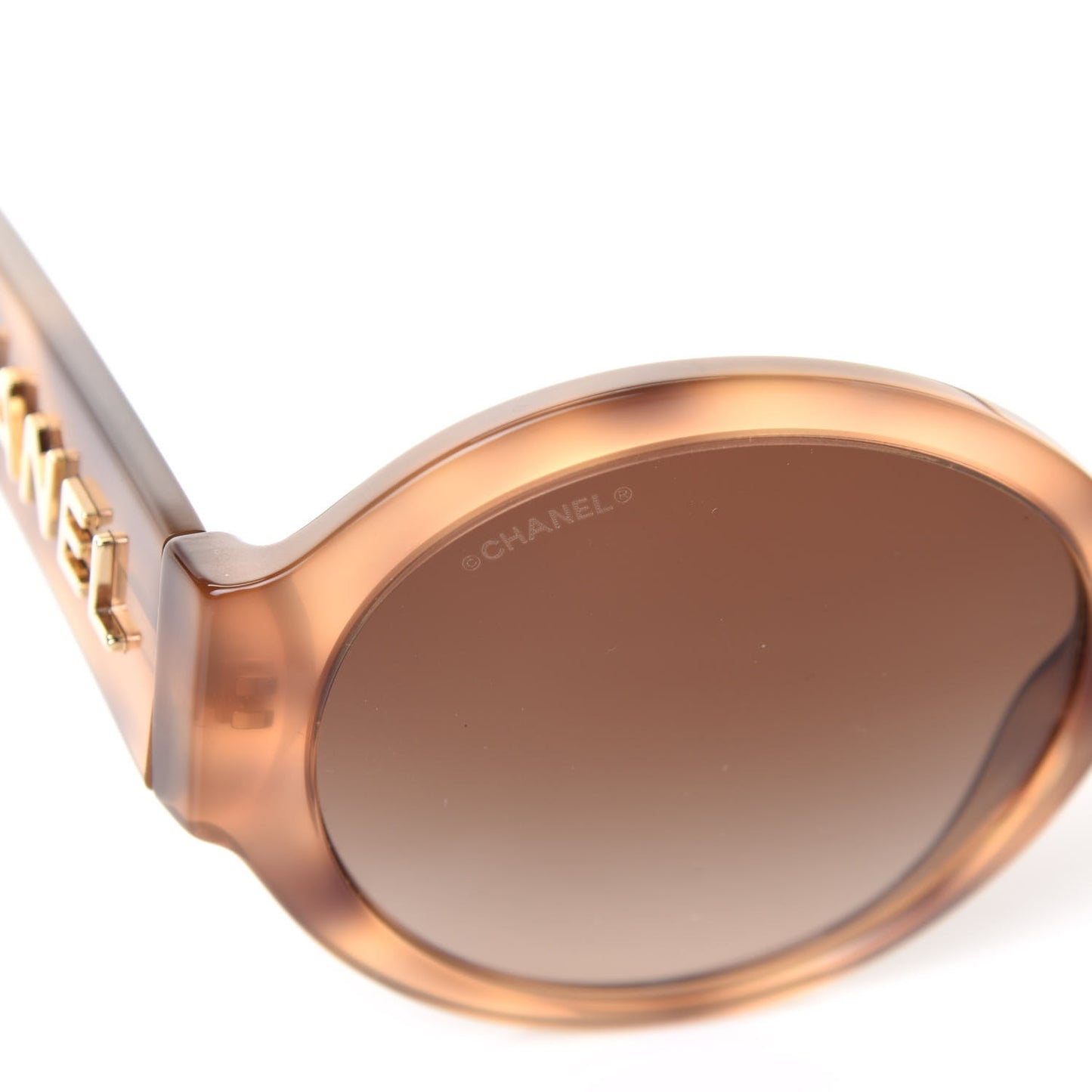 Acetate Polarized Round Sunglasses 5410 Light Tortoise