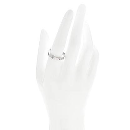 Cartier 18K White Gold 3.5mm LOVE Wedding Band Ring 61 9.5 2 of 5
