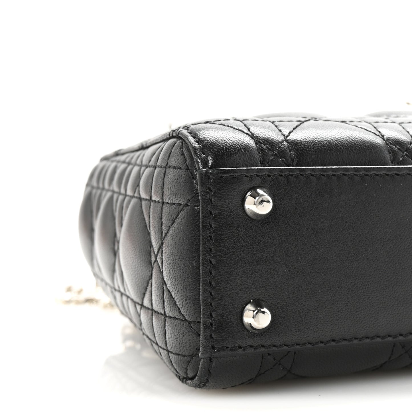 Lambskin Cannage Mini Lady Dior Black