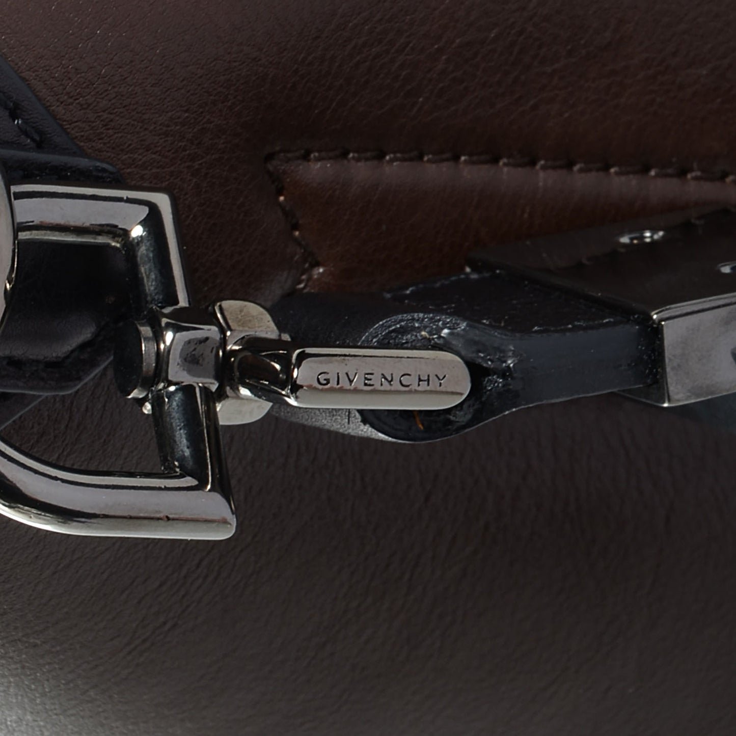Calfskin Medium Bi-Color Antigona Brown Black