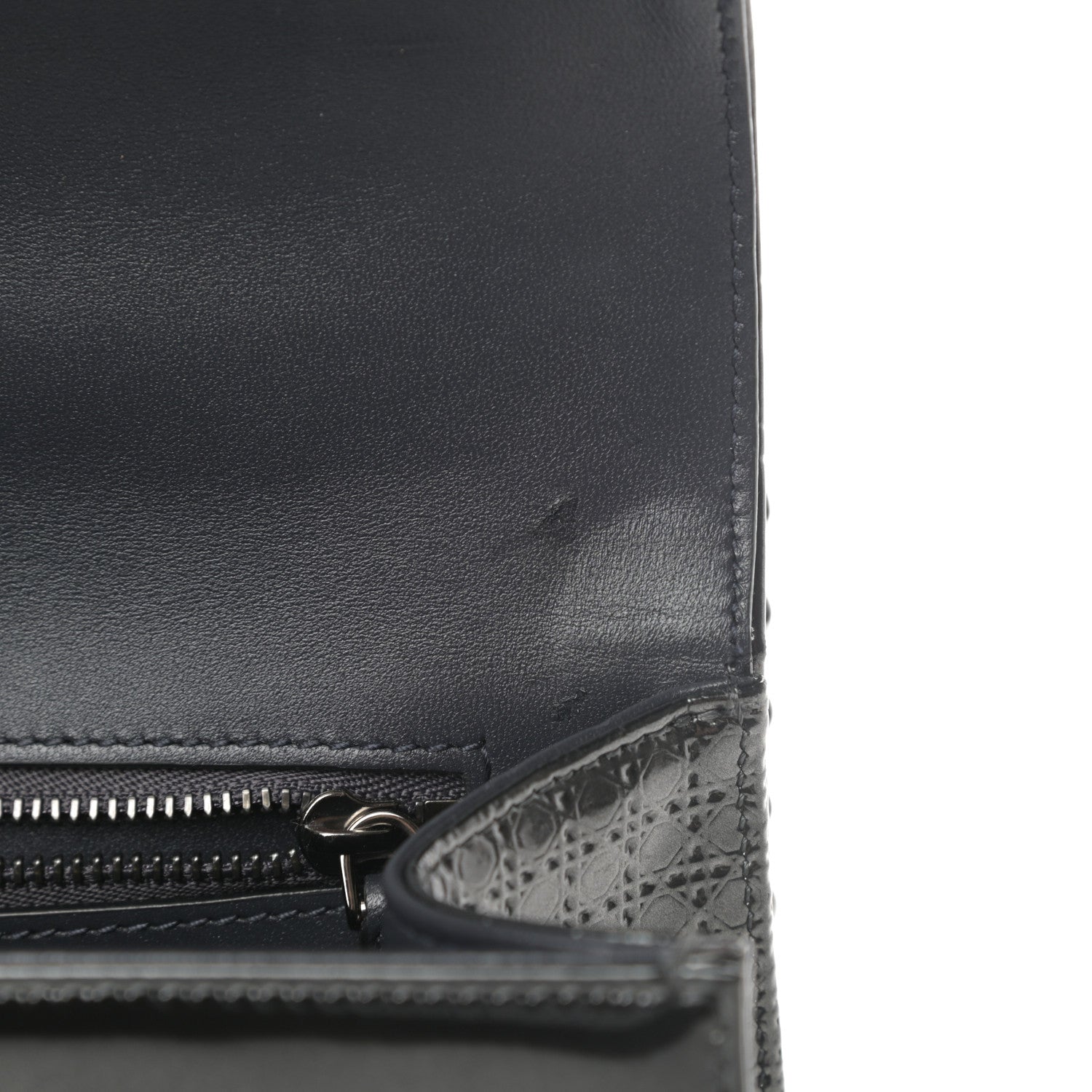 Christian Dior Metallic Patent Micro-Cannage Medium Diorama Flap Bag Onyx Black 10 of 11