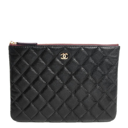 Chanel Caviar Quilted Medium Cosmetic Case Black 1 of 8