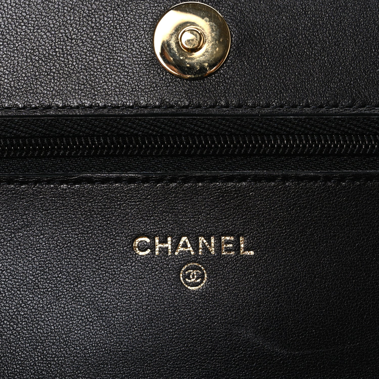 Chanel Lambskin Quilted Wallet On Chain WOC Black 6 of 11