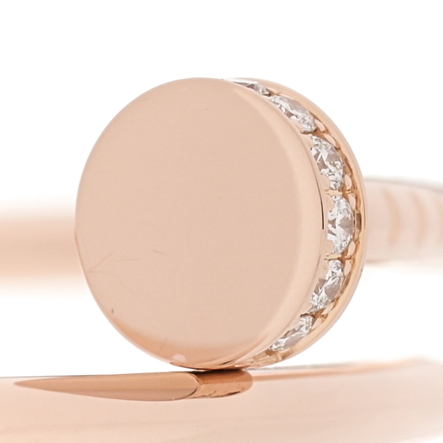 18K Pink Gold Diamond Small Juste Un Clou Bracelet 15