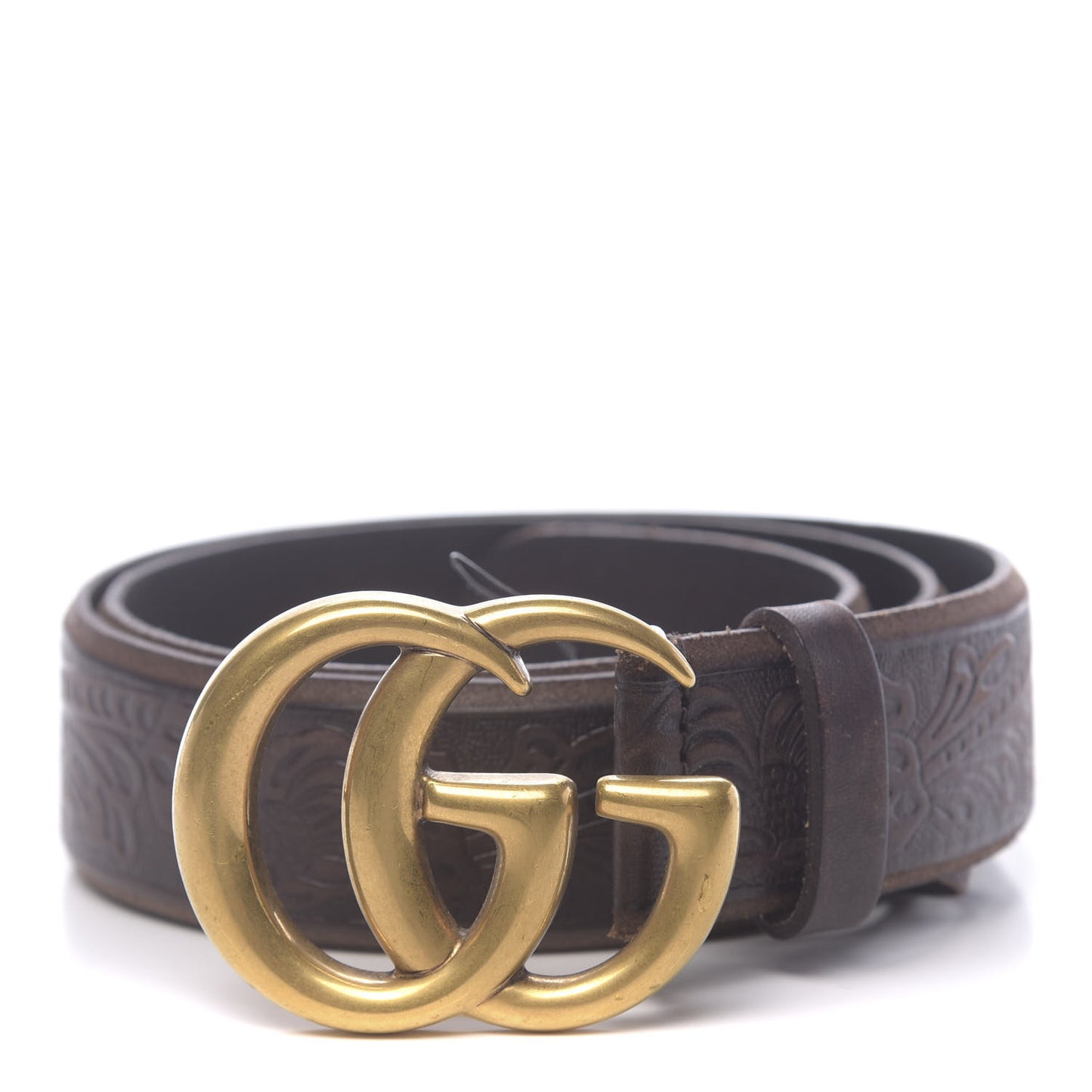 Calfskin Knurled Double G 40mm Belt 85 34 Testa di Moro