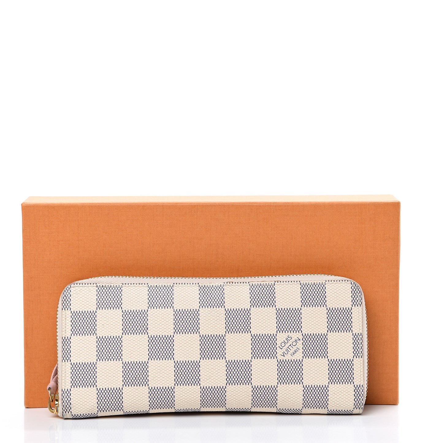 Damier Azur Clemence Wallet Rose Ballerine