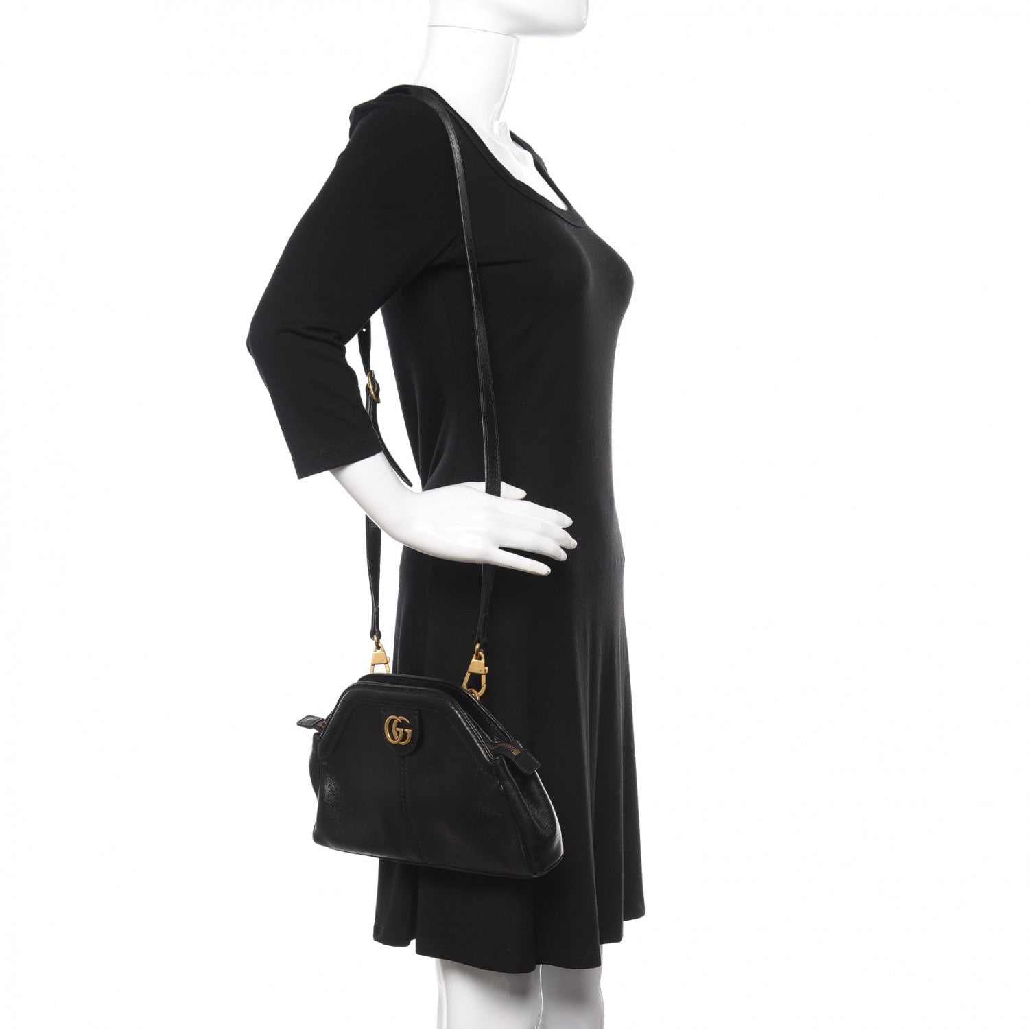 Gucci Calfskin Small Re(Belle) Crossbody Bag Black 2 of 10