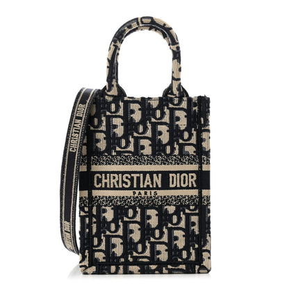 Christian Dior Oblique Mini Book Tote Phone Bag Blue 1 of 10