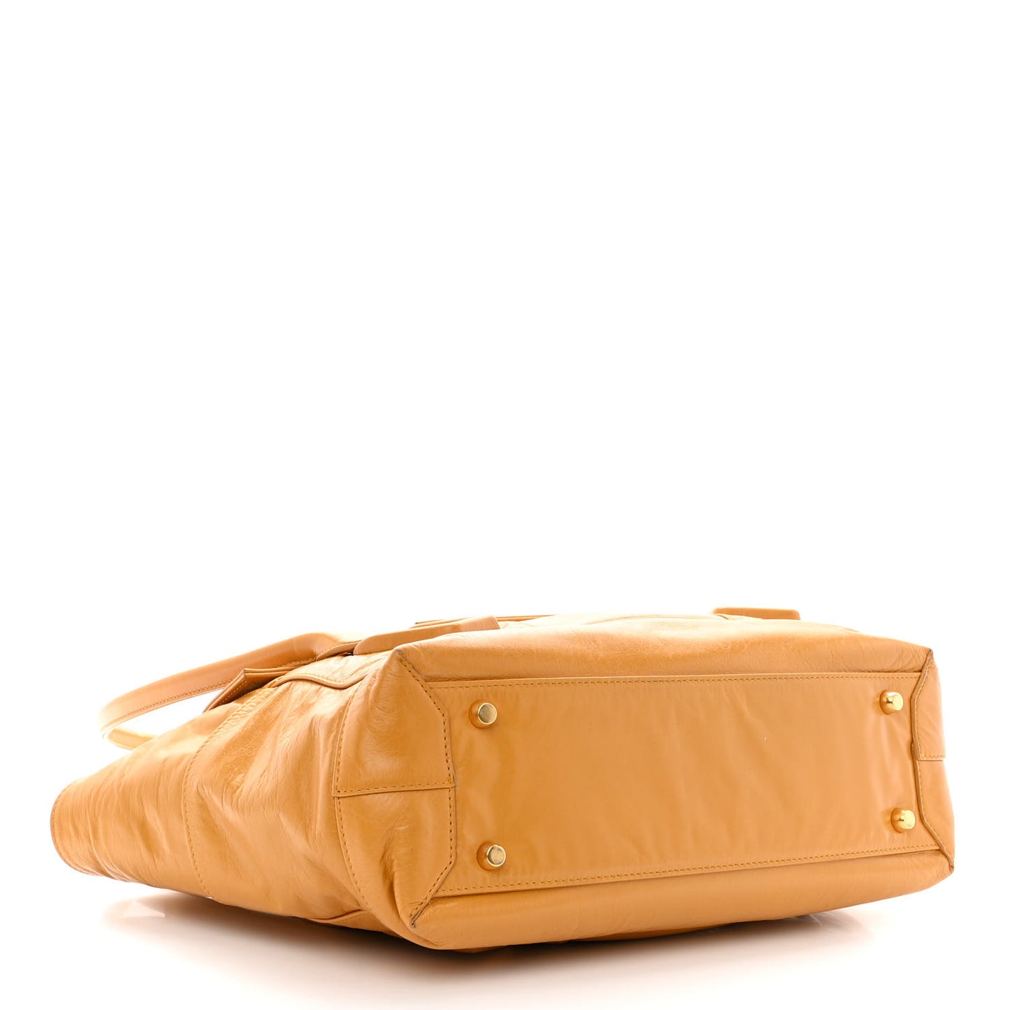 Paper Calfskin Maxi Intrecciato Medium Arco Slouch Yellow