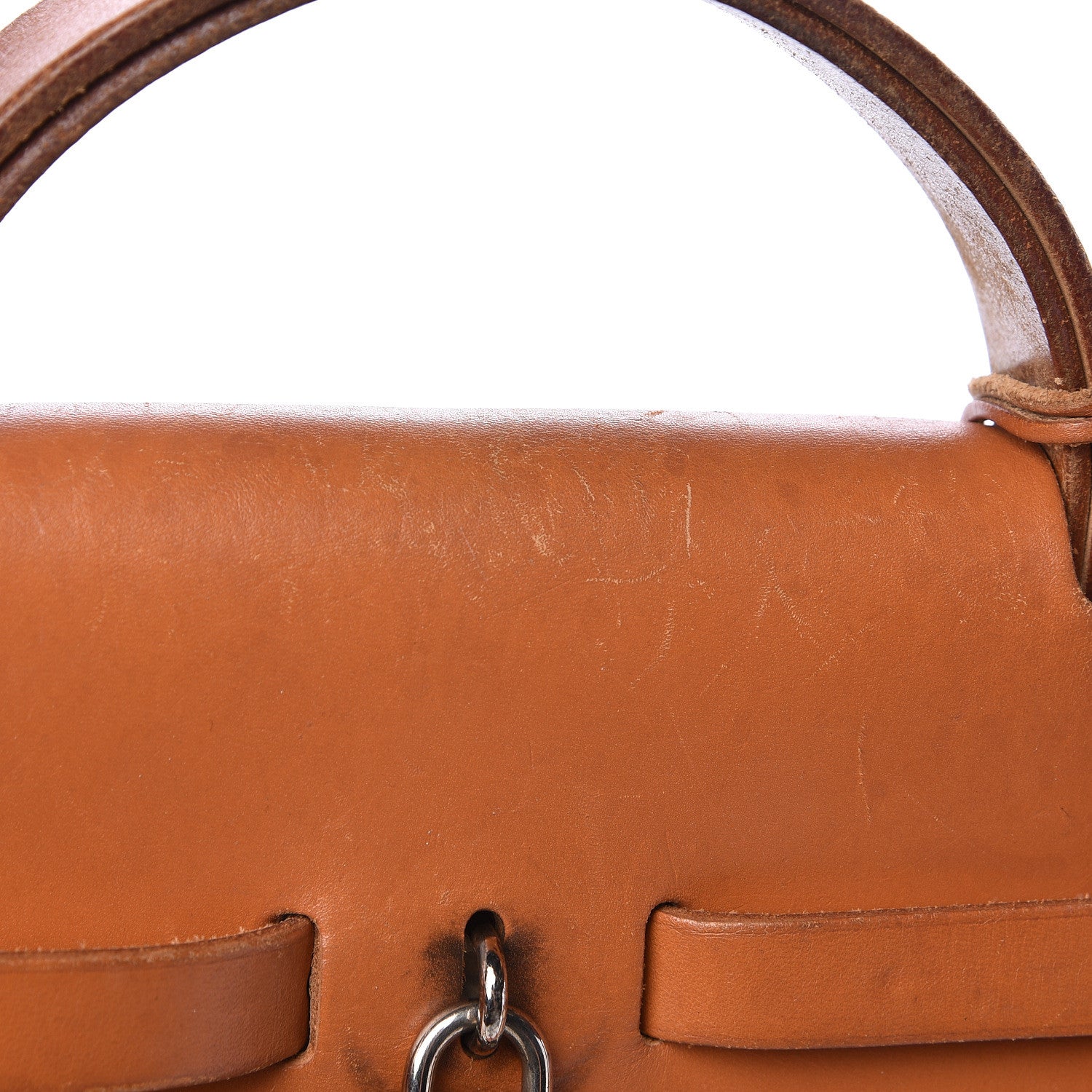 Hermes Toile Vache Calfskin Herbag 39 MM Natural 10 of 14