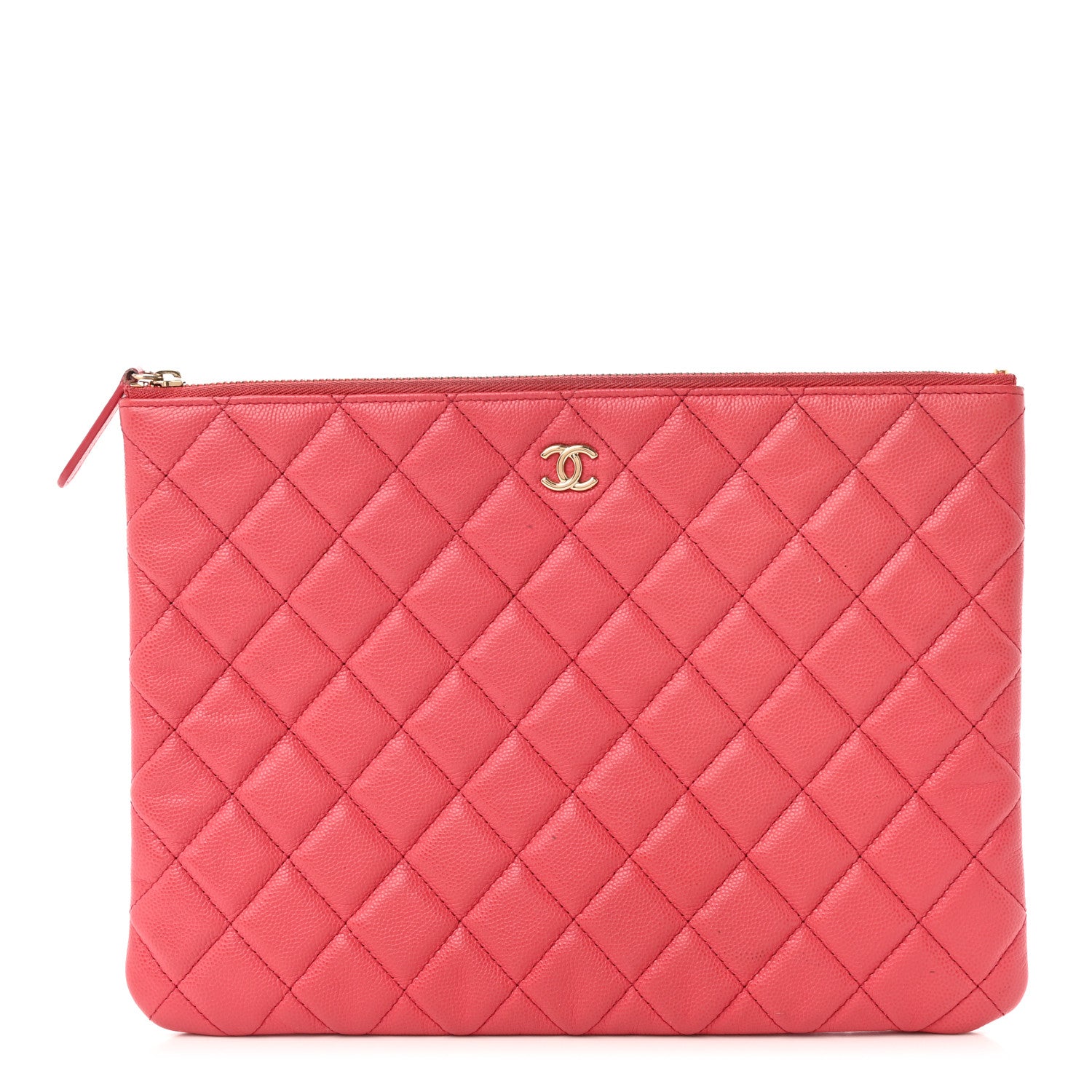 Chanel Caviar Quilted Medium Cosmetic Case Pink 1 of 9