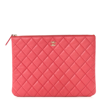Chanel Caviar Quilted Medium Cosmetic Case Pink 1 of 9